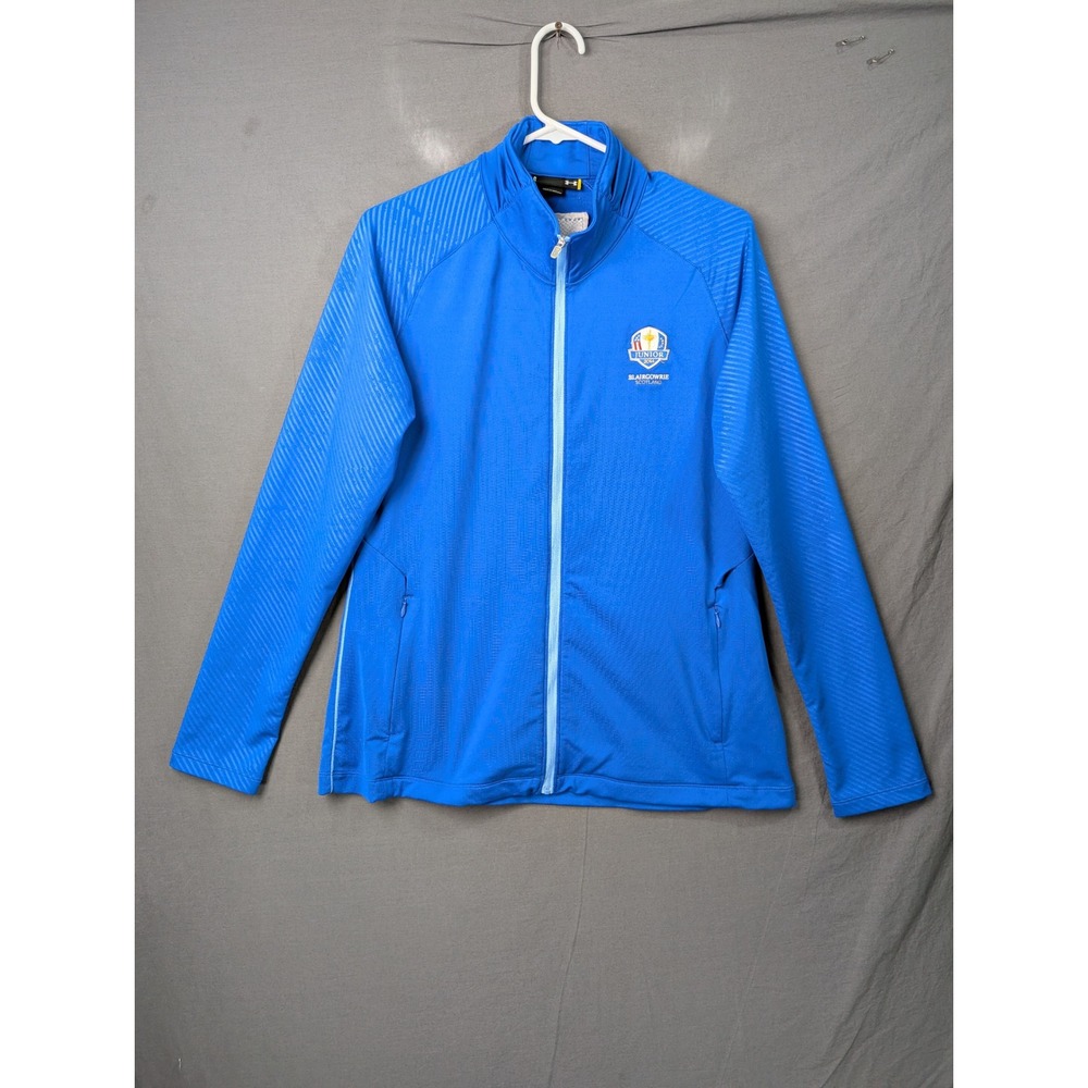 Under Armour Junior Ryder Cup Blairgowrie Scotland Full Zip Jacket Blue LG